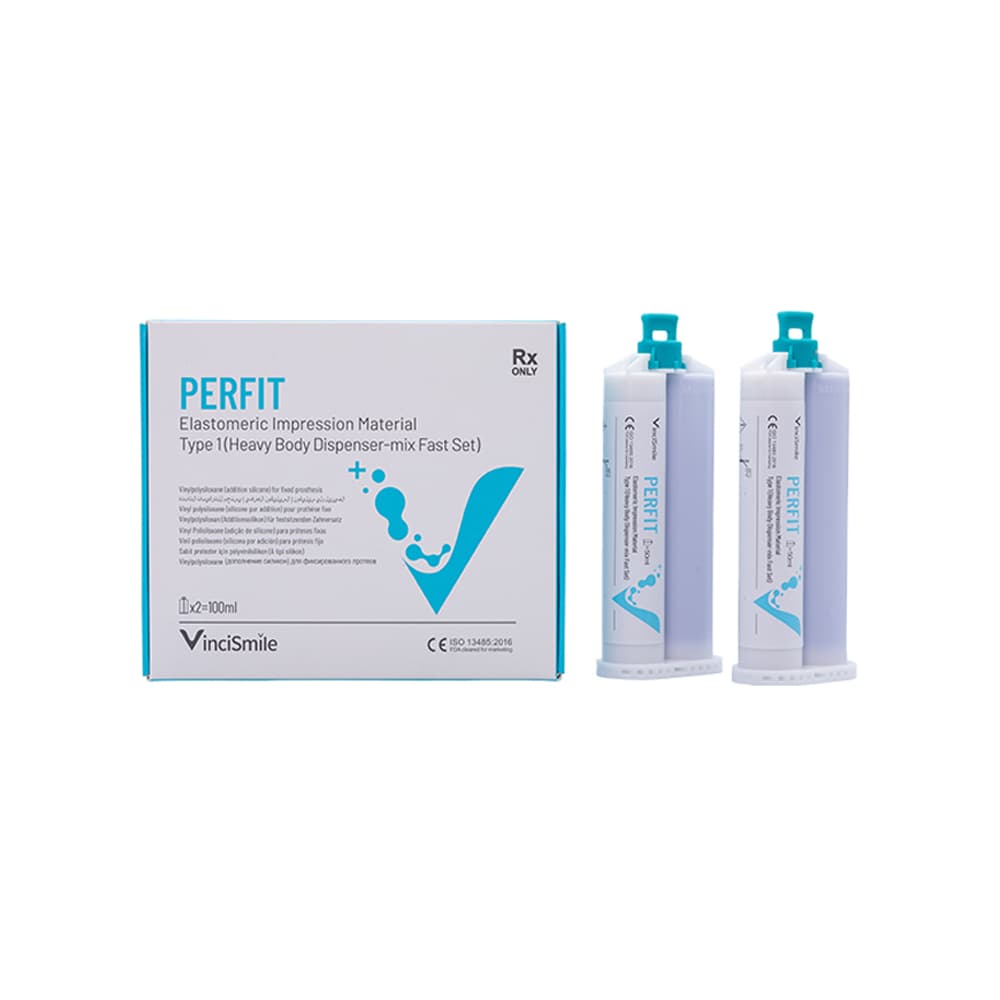 PERFIT VPS Impression Material, Heavy Body, Fast Set, 50 mL Bio-cartridges, 2/Pk - PERFIT VPS Impression Material, Heavy Body, Fast Set, 50 mL Bio-cartridges, 2/Pk - Image 1