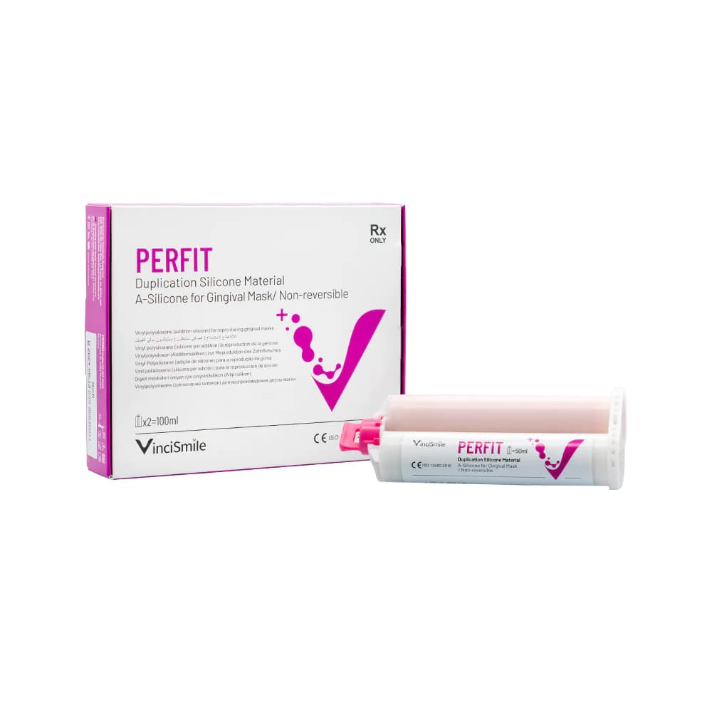 PERFIT A-Silicone for Gingival Mask, Shore A 70 Artificial Gum Material, 50 mL Cartridge, 2/Box - PERFIT A-Silicone for Gingival Mask, Shore A 70 Artificial Gum Material, 50 mL Cartridge, 2/Box - Image 1