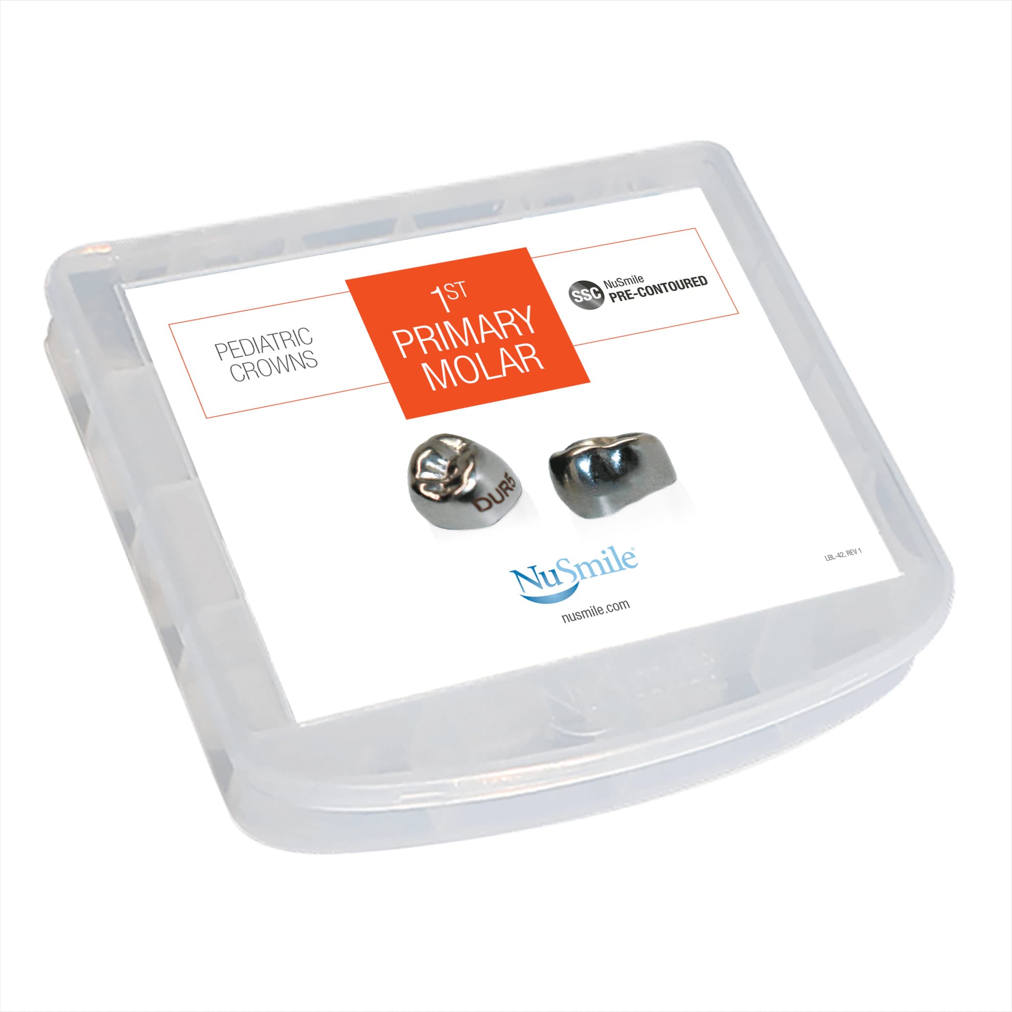 NuSmile SSC 1st Primary Molar Crown Storage Box - NuSmile SSC 1st Primary Molar Crown Storage Box - Image 1