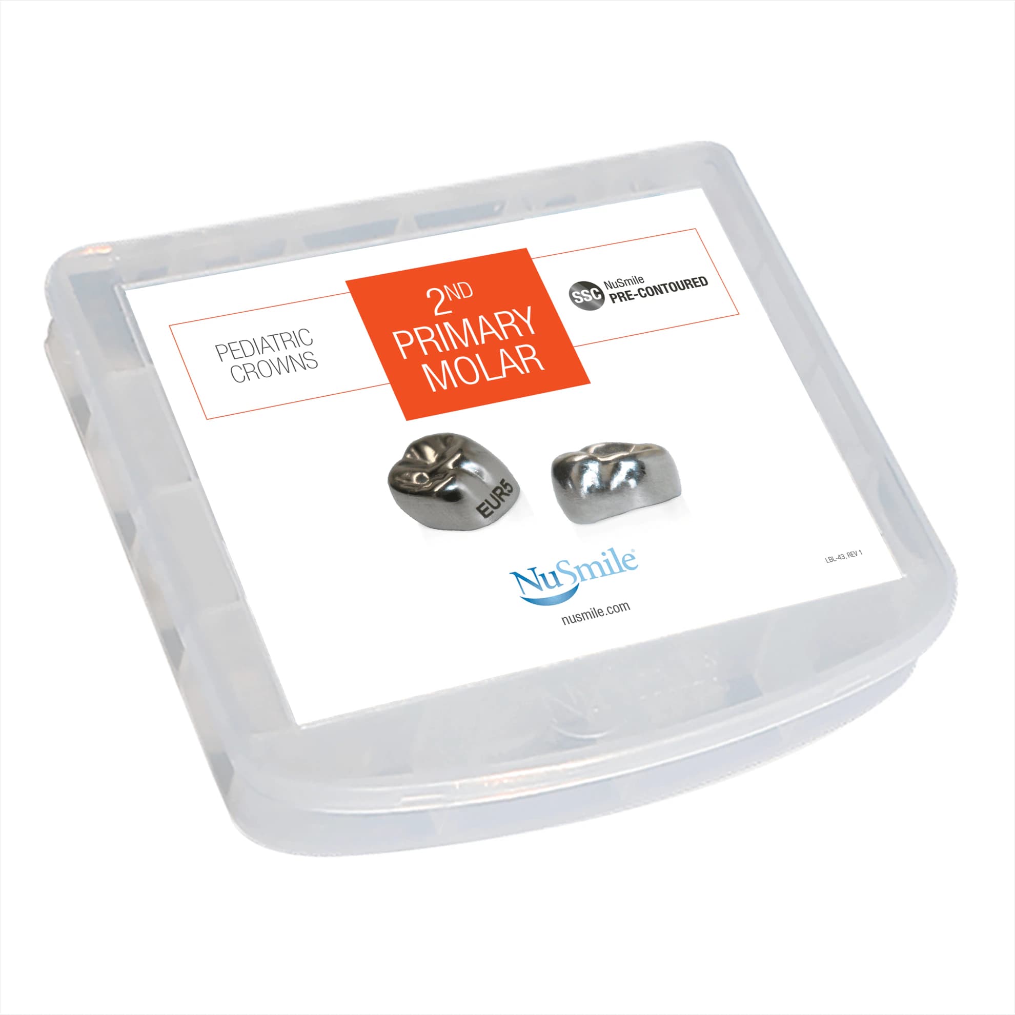 NuSmile SSC 2nd Primary Molar Crown Storage Box - NuSmile SSC 2nd Primary Molar Crown Storage Box - Image 1