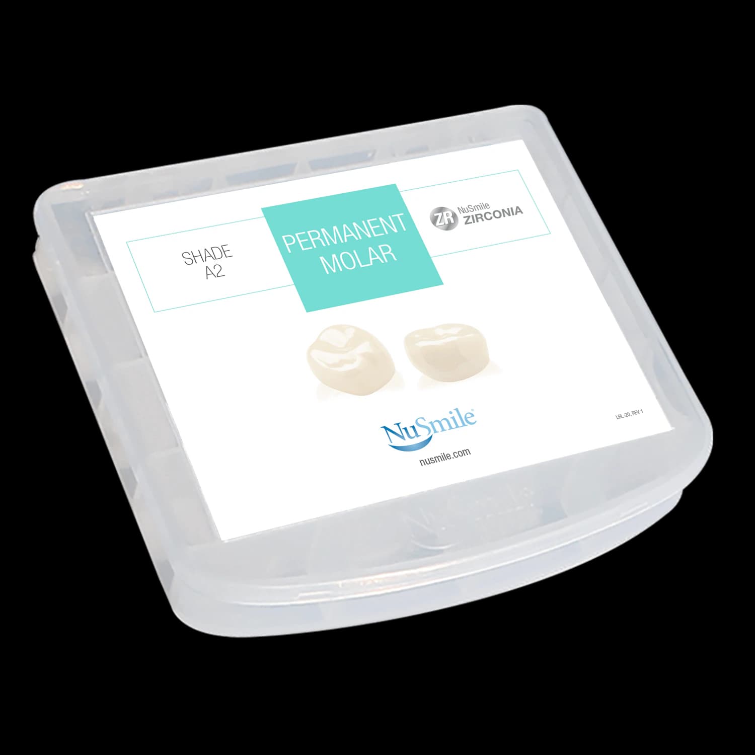 NuSmile ZR Permanent Molar Crown Storage Box - NuSmile ZR Permanent Molar Crown Storage Box - Image 1