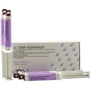 GC Temp Advantage Temporary Cement, 7.5g Syringe, 4-Pack Bulk Refill, #136507 - Temp Advantage (4x7.5g) Syr Bulk Pk - Image 1