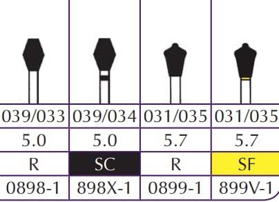 Shofu Robot Diamond FG #0898, 6/Pack - Robot Diamond FG #0898 (6/PACK) - Image 1