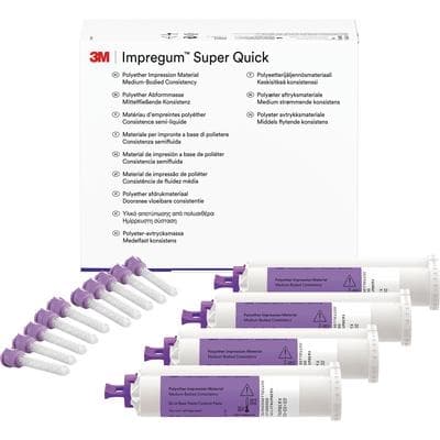 Impregum Super Quick MB Polyether Impression Material, 4x50ml Cartridges with Mixing Tips, 01KXNHK95H2JFP6KB3A7DZT2SX - Impregum Super Quick MB (4x50ml) - Image 1
