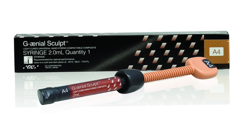 GC G-Aenial Sculpt Universal Composite Syringe, Shade AE (Adult Enamel), 2ml, #009168 - G-Aenial Sculpt Syringe AE (2ml) - Image 1