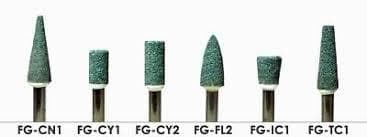 Sky Choice Green Stone FG FL2 Flame Polishing Stone, 12/Pk - Green Stone FG FL2 (12) - Image 1