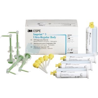Imprint 3 Ultra-Regular Body VPS Impression Material, 4x50ml Cartridges with Mixing Tips, #36956 - Imprint 3 Ultra-Regular Body (4x50ml) - Image 1